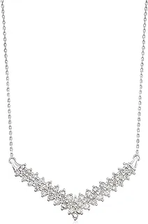 1.00 ct. t.w. Diamond Chevron Necklace in Sterling Silver