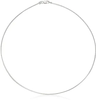 1.5mm Sterling Silver Round Omega Necklace – Elegant Jewelry for Every Occasion