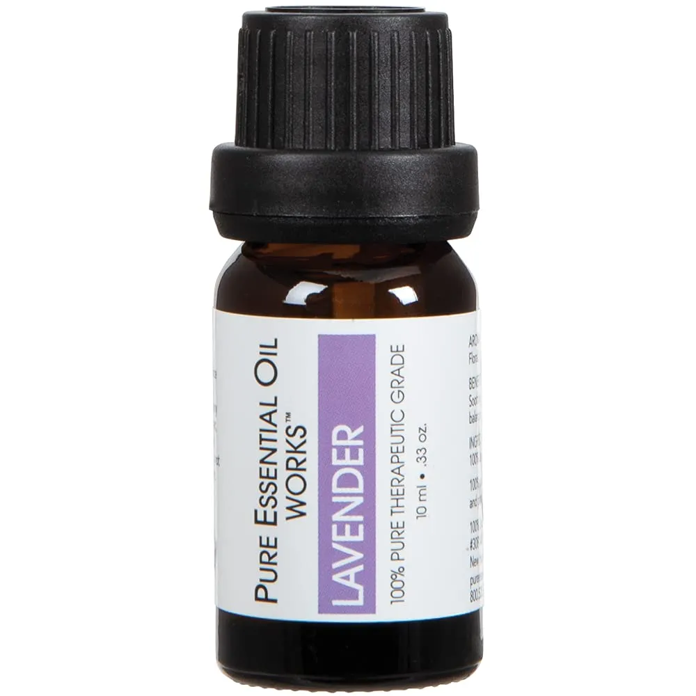 100% Pure Lavender Oil, Natural Paraben-Free, 10ml with Euro-Style Dropper for Aromatherapy