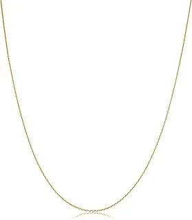 10k Yellow Gold Diamond-Cut Cable Chain Necklace - 0.6 mm, 16/18/20/24 inch Options