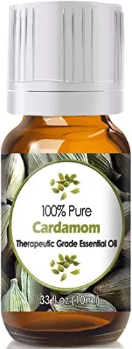 10ml Cardamom Essential Oil - Premium Therapeutic Grade Aromatherapy Oil with Built-In Dropper