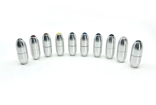 10pc Crystal Massage Attenuator Handles - Customizable Sound Therapy & Crystal Therapy Tools