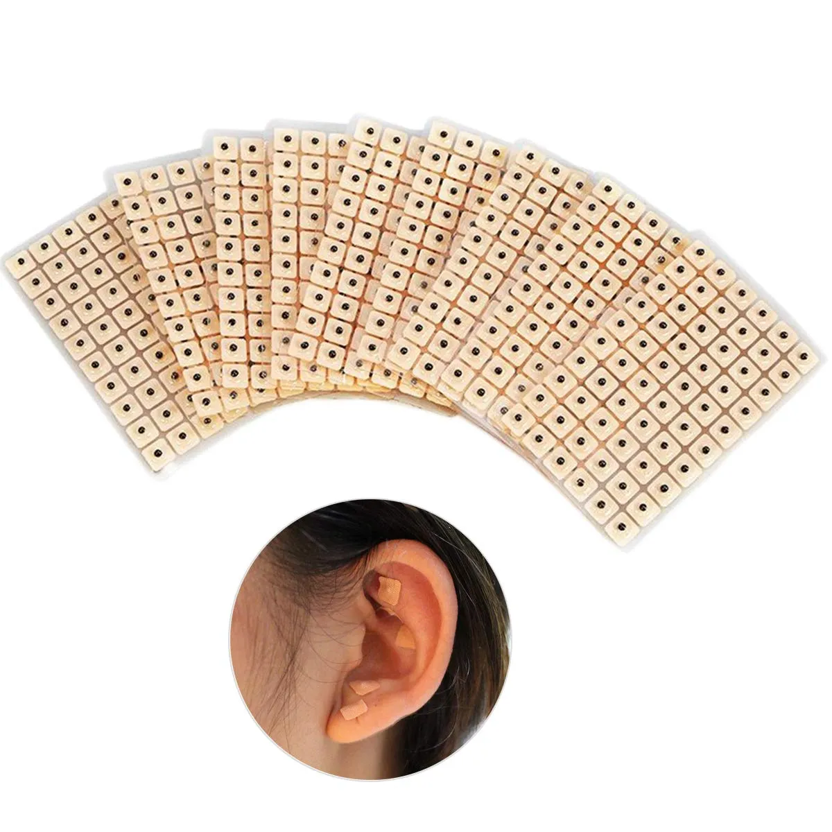 1200Pcs Disposable Ear Press Seeds Acupuncture Kits for Acupressure, Weight Loss & Relaxation