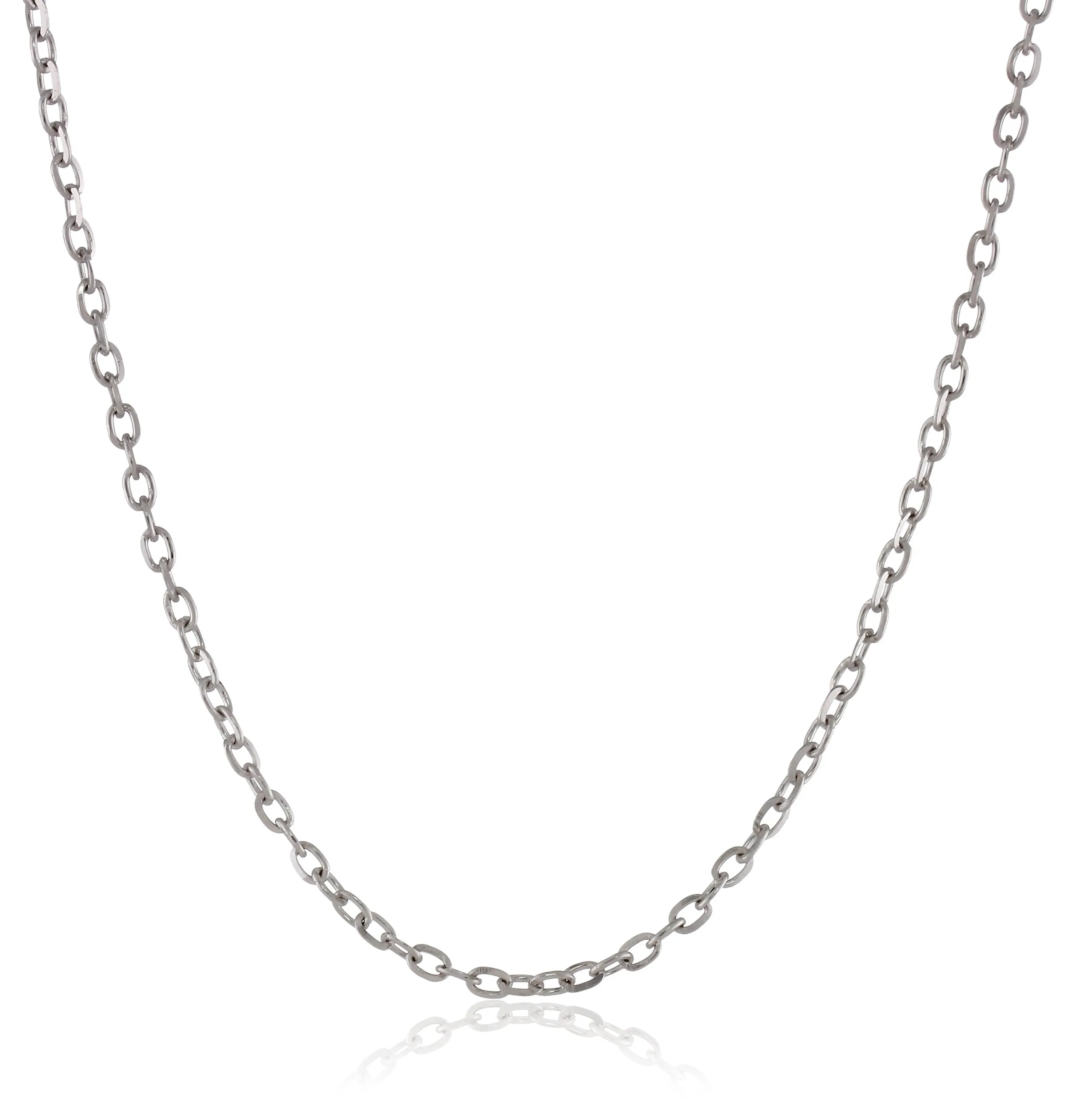 14k Gold Italian Diamond-Cut Oval Rolo Chain Necklace - Elegant Design & Quality Craftsmanship