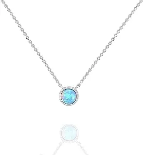 14K Gold Plated Created Opal Necklace for Women - Elegant Jewelry Gift