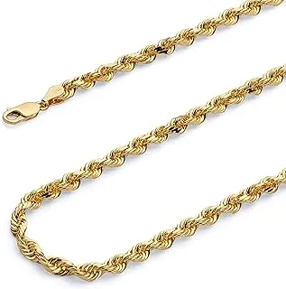 14K Solid Gold Rope Chains - Elegant Jewelry for Every Occasion