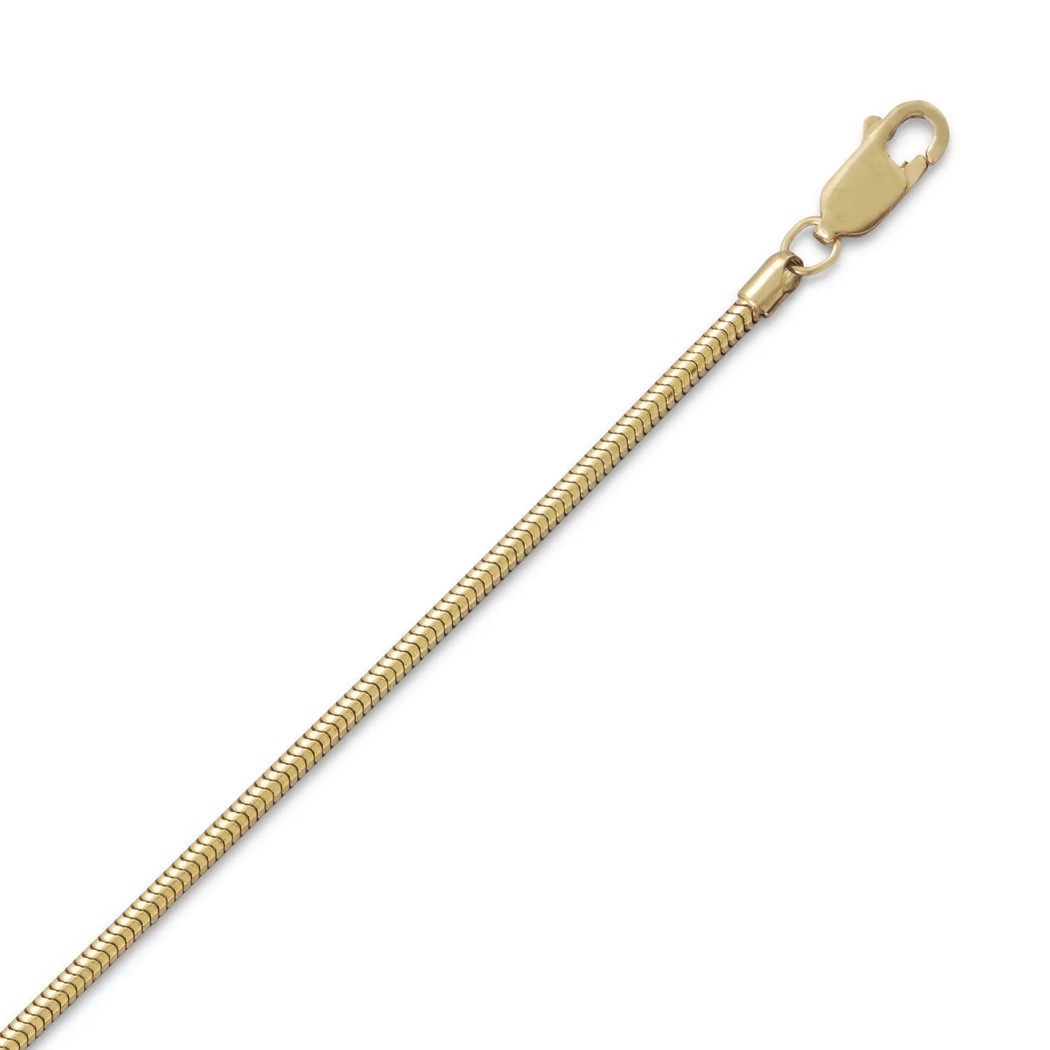 14K Yellow Gold-filled Snake Chain Necklace 2mm Width, Various Lengths Available, USA-Made