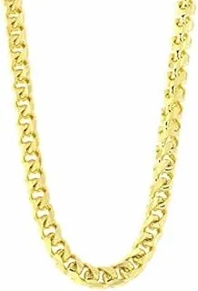 14K Yellow Gold 5.00mm Diamond-Cut Franco Chain Necklace/Bracelet for Pendants, 8.75'-30'