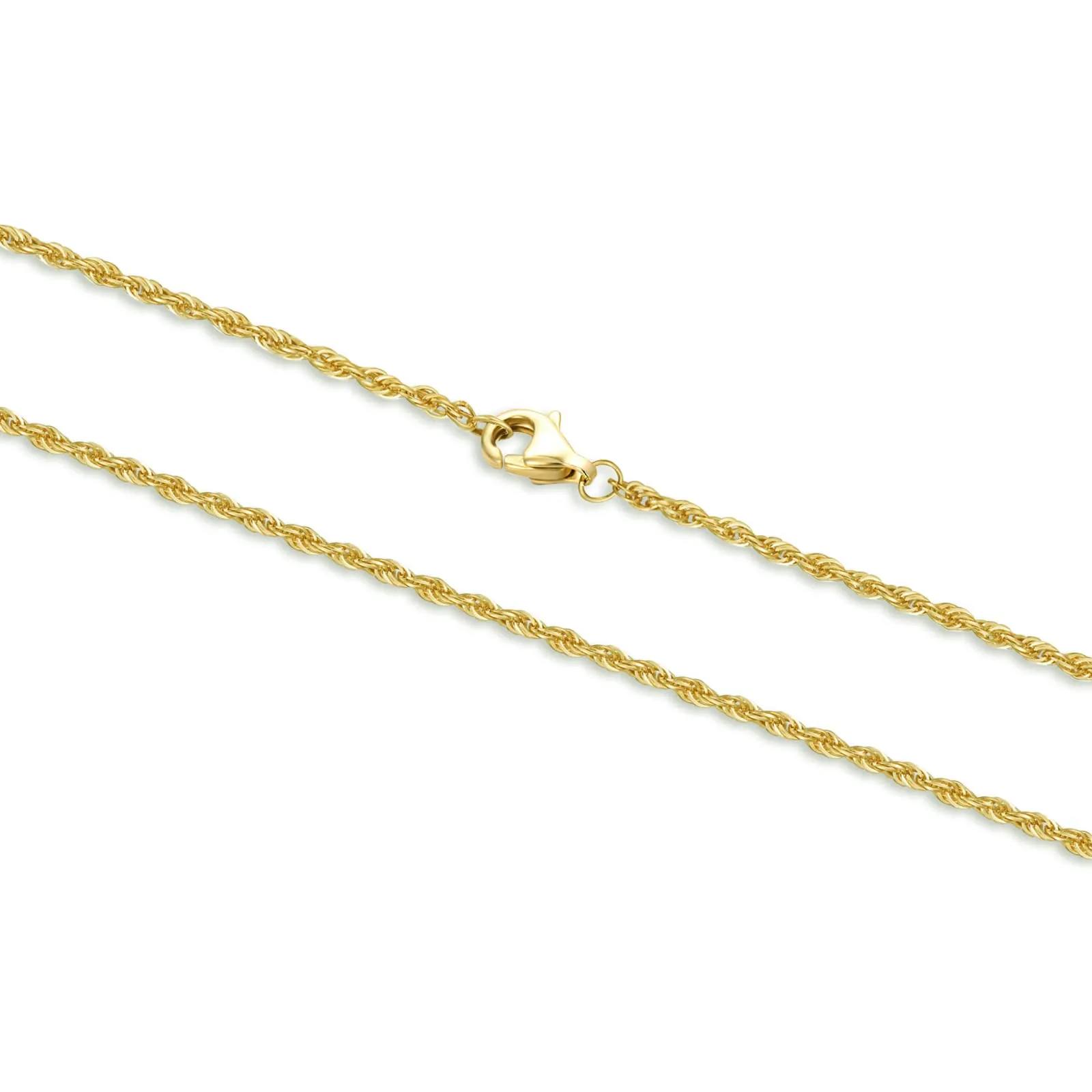 14k Yellow Gold Cuban Link Chain Necklace - Custom Length 0.8mm-2.6mm, Durable & Hypoallergenic