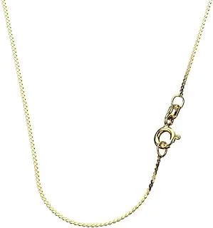 18k Gold-Flashed Sterling Silver Serpentine Chain Necklace Italy, 16' Nickel Free Luxury Jewelry