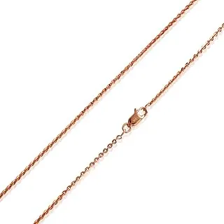 2mm Sparkle Paillette Italian Chain Necklace – Unisex Silver 925 Sterling Silver Jewelry Chain