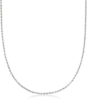 2mm Sterling Silver Rope-Chain Necklace - Elegant & Durable Jewelry for Everyday Wear