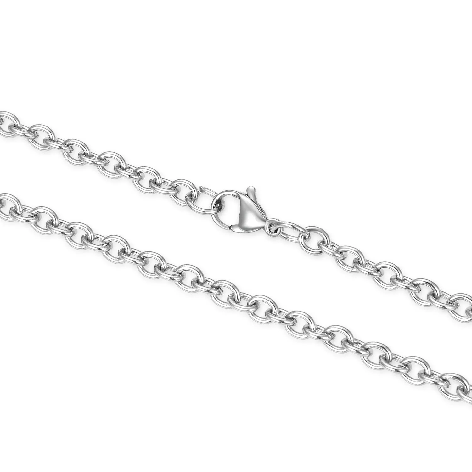 304 Grade Surgical Stainless Steel Cable Chain Necklace 18 Inch