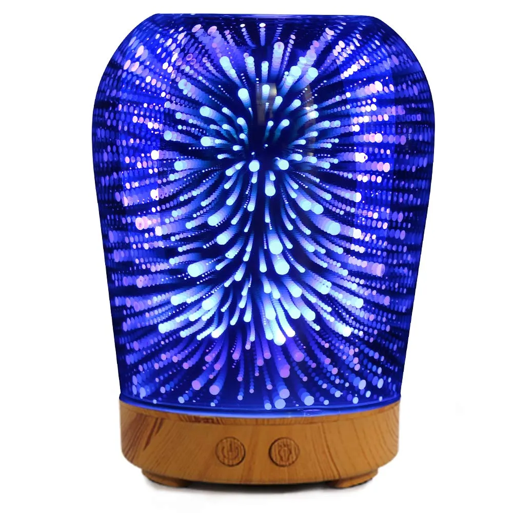 3D Essential Oil Diffuser, 100ml Ultrasonic Humidifier with Star Effect, Auto Shut-Off Function