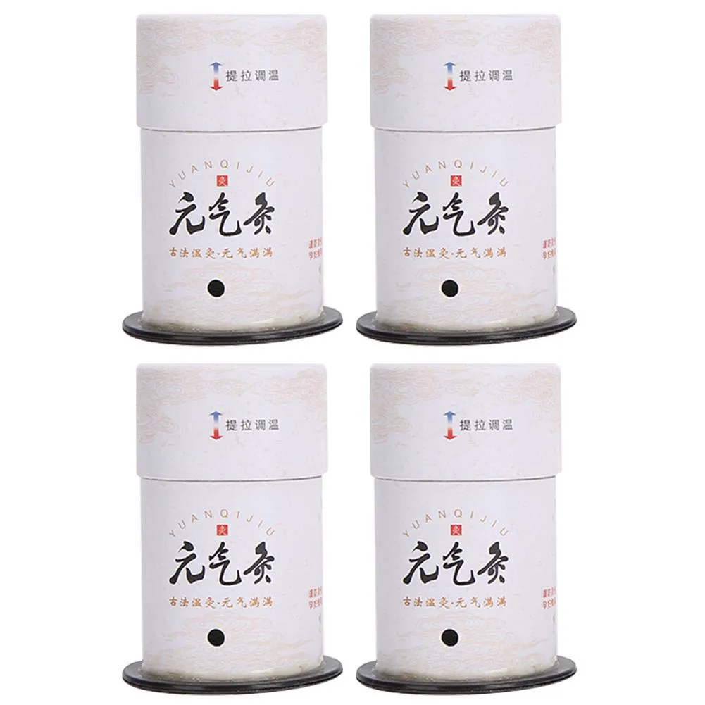 4pcs Smokeless Moxa Tube - Large Diameter Thickened Acupuncture Massage Moxibustion Roll Box