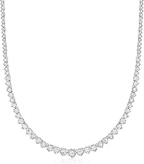 5.00 ct. t.w. Graduated Lab-Grown Diamond Tennis Necklace in Sterling Silver