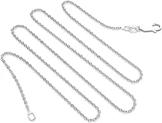 925 Sterling Silver .8MM Cable Chain with Lobster Claw Clasp, Adjustable 16-30'