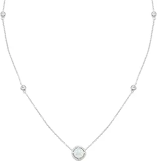 925 Sterling Silver Gemstone Solitaire Pendant Necklace - Custom Birthstone Options Available