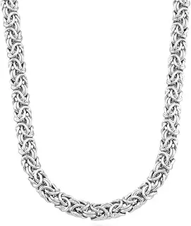 925 Sterling Silver Italian Byzantine Necklace for Women - Handmade Luxury Jewelry