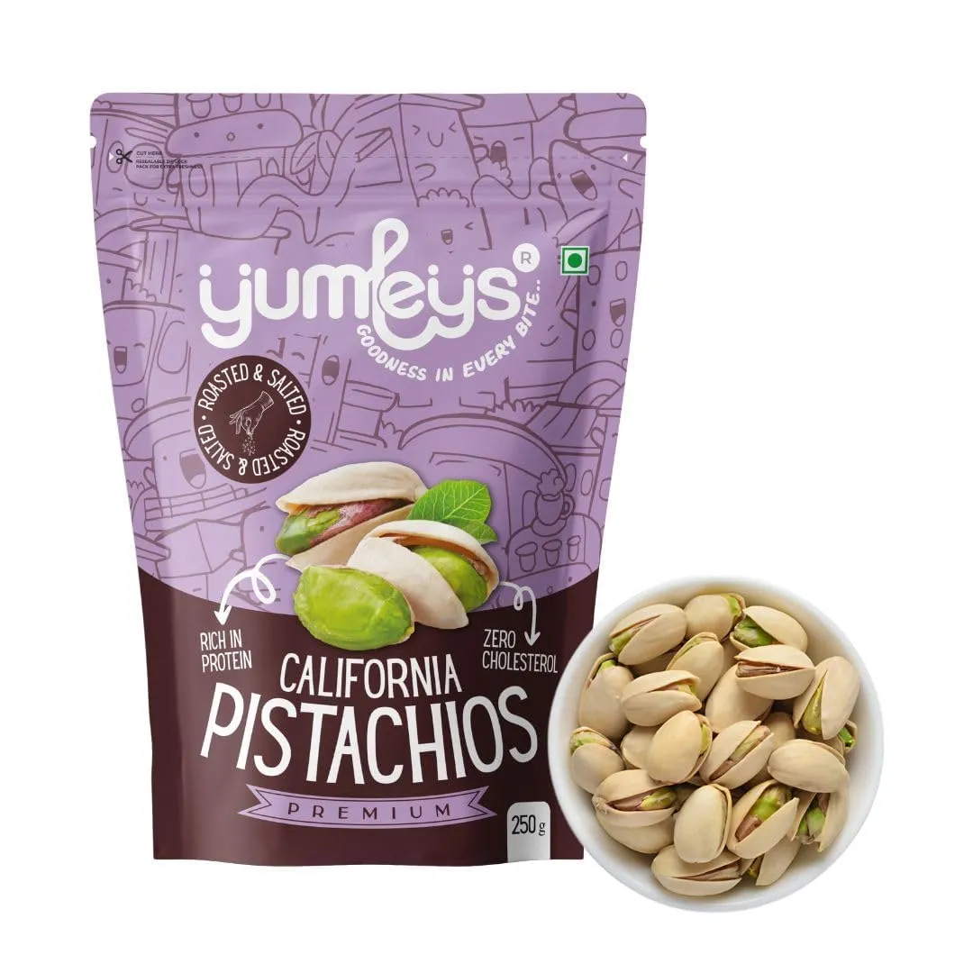 AARNA California Roasted & Salted Pistachios 500g Combo Snacks – Natural, Vegan, Non-GMO