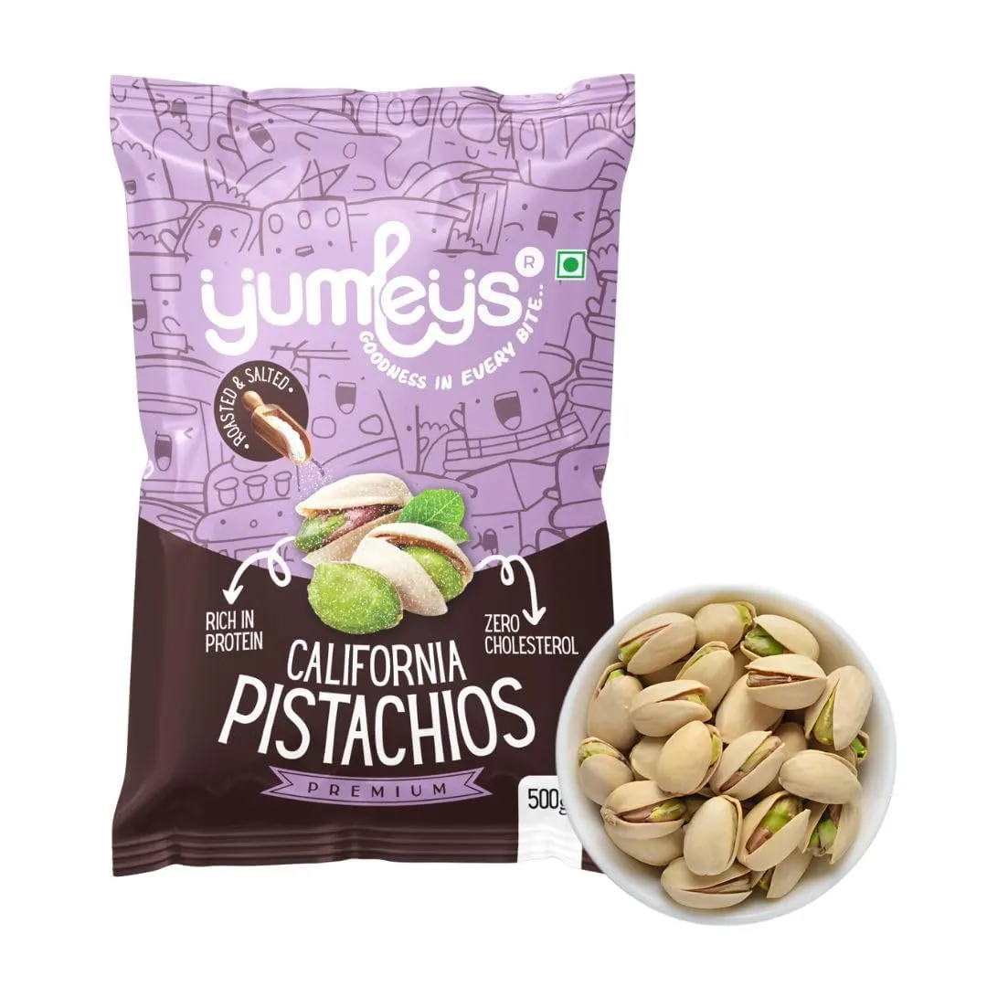 AARNA California Roasted Pistachios - Salted 500g