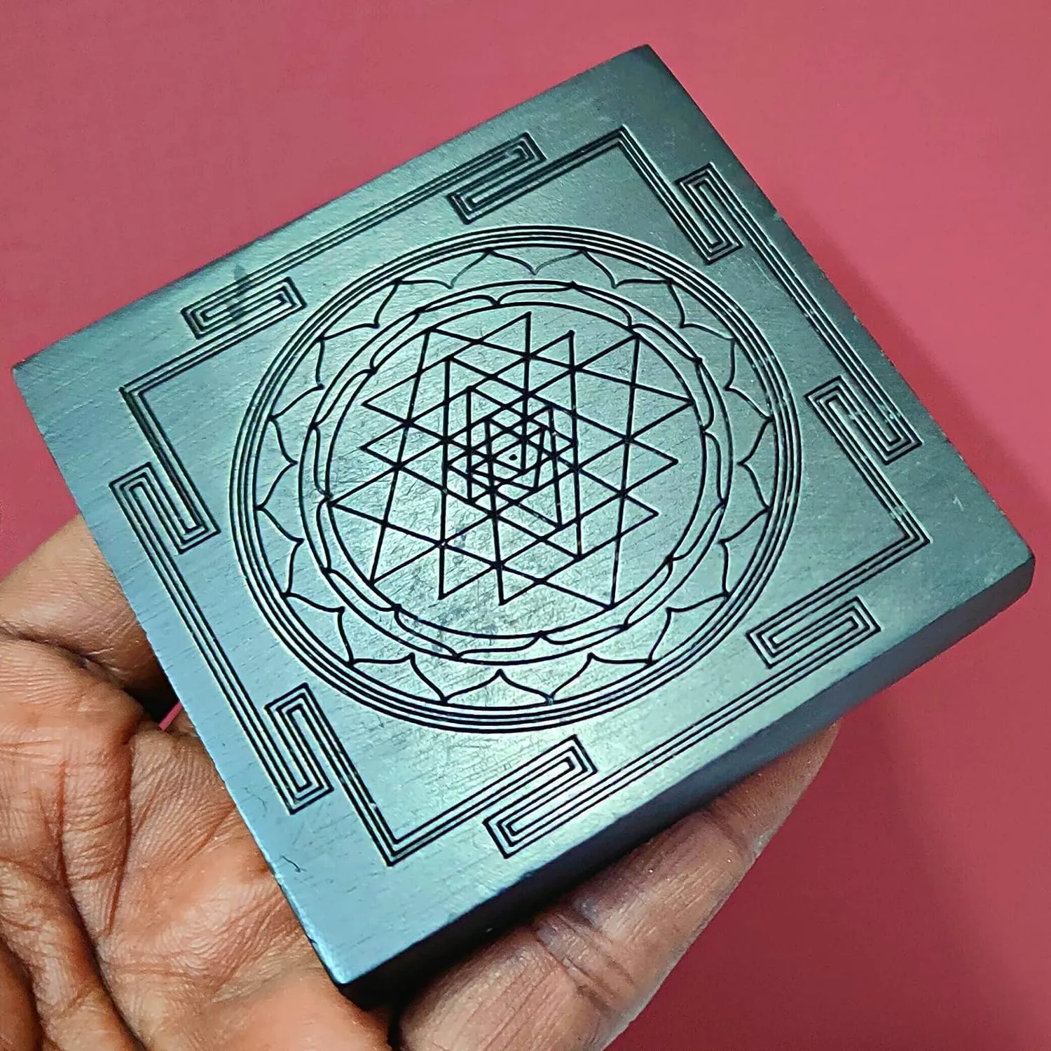 Aarna Karungali Shri Yantra 3x3 Inches