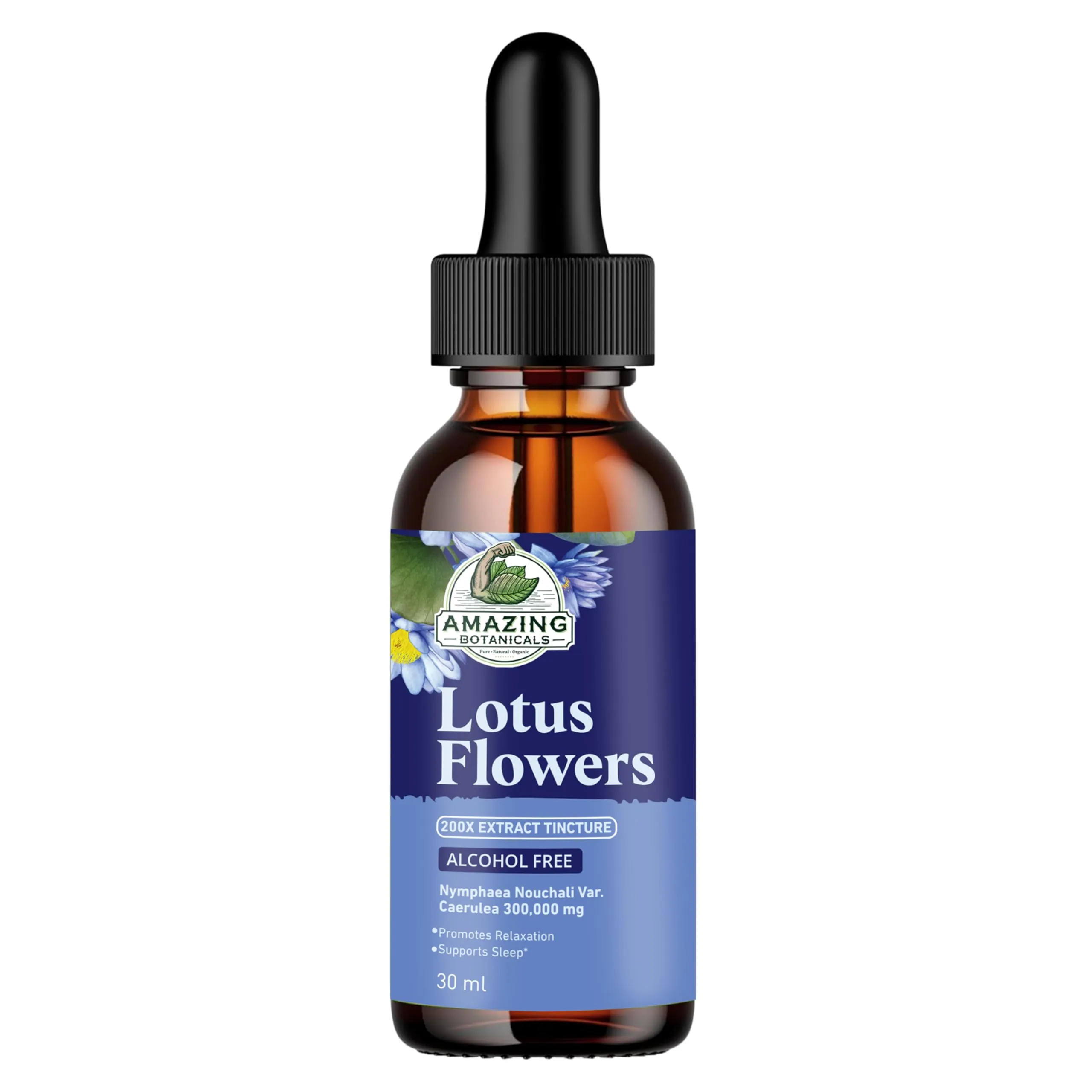 Alcohol-Free Lotus Flower Tincture 300,000 mg 1oz - Natural Relaxation & Mood Enhancement