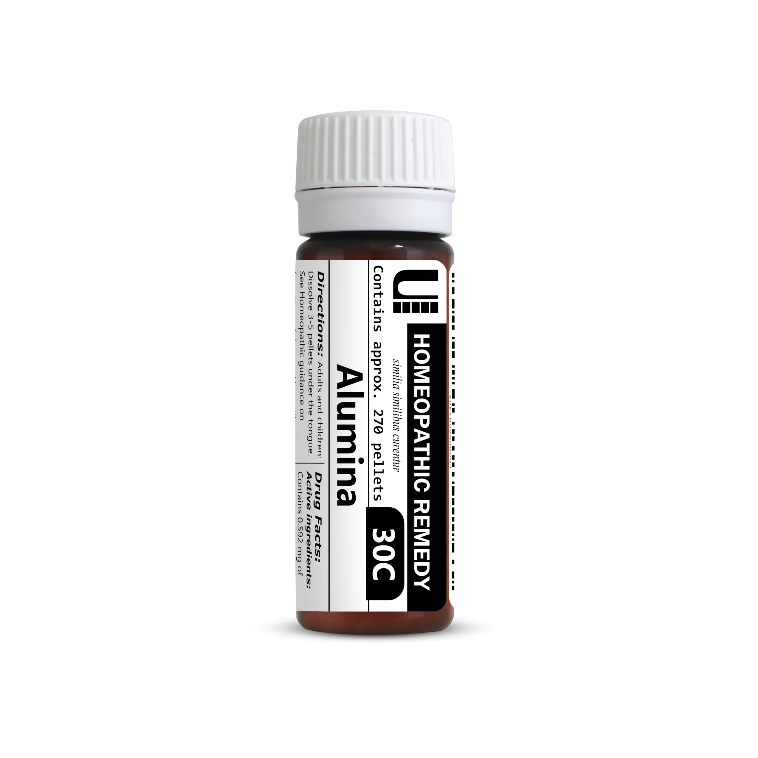 Alumina (Aluminium Oxide) 30C Homeopathic Remedy - Lactose-Free, 270 Pellets, Safe & Natural