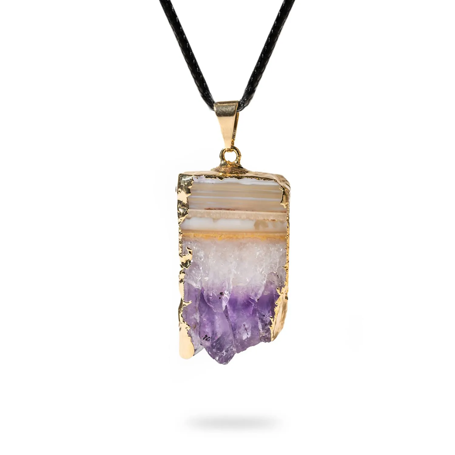 Amethyst Geode Necklace – Unique Handcrafted Jewelry for February Birthdays, Crown Chakra Healing