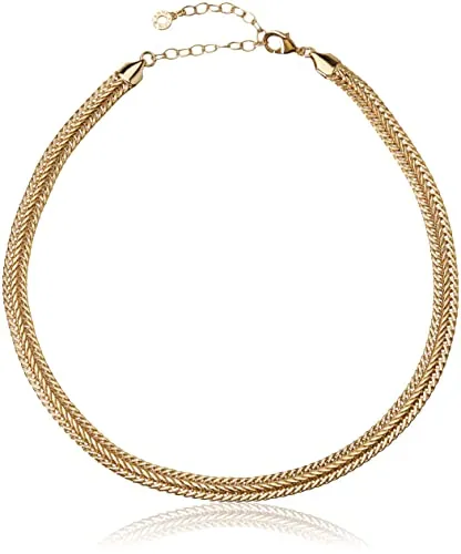 Anne Klein Gold-Tone Flat Chain Necklace - Fashion Jewelry for Modern Women