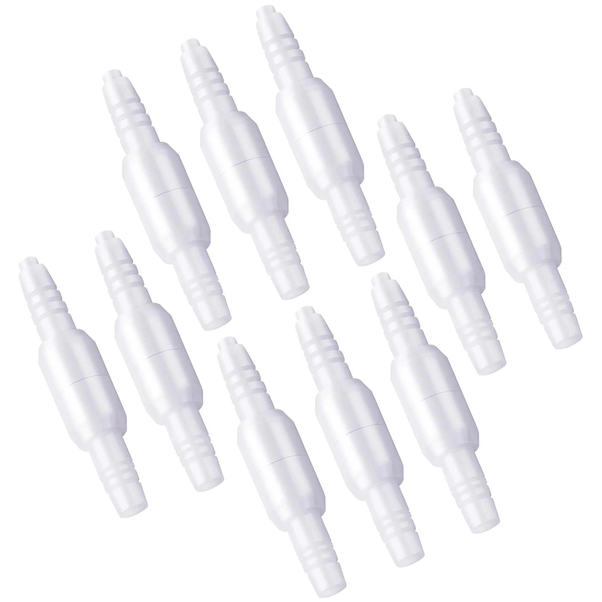 ANSNF 360° Rotation Oxygen Tubing Connector, White 10-Pack, Prevents Tangles, No Leakage