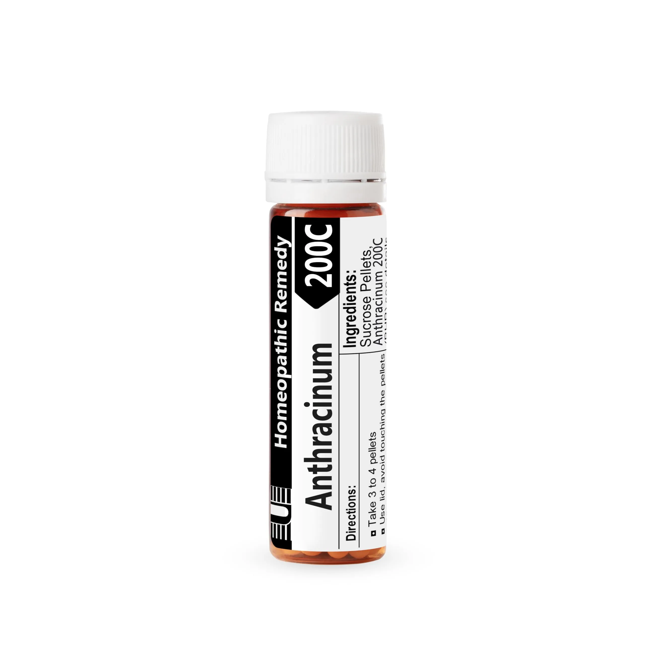 Anthracinum 200C Homeopathic Remedy - 200 Pellets, Lactose-Free, Urenus Quality Ingredients