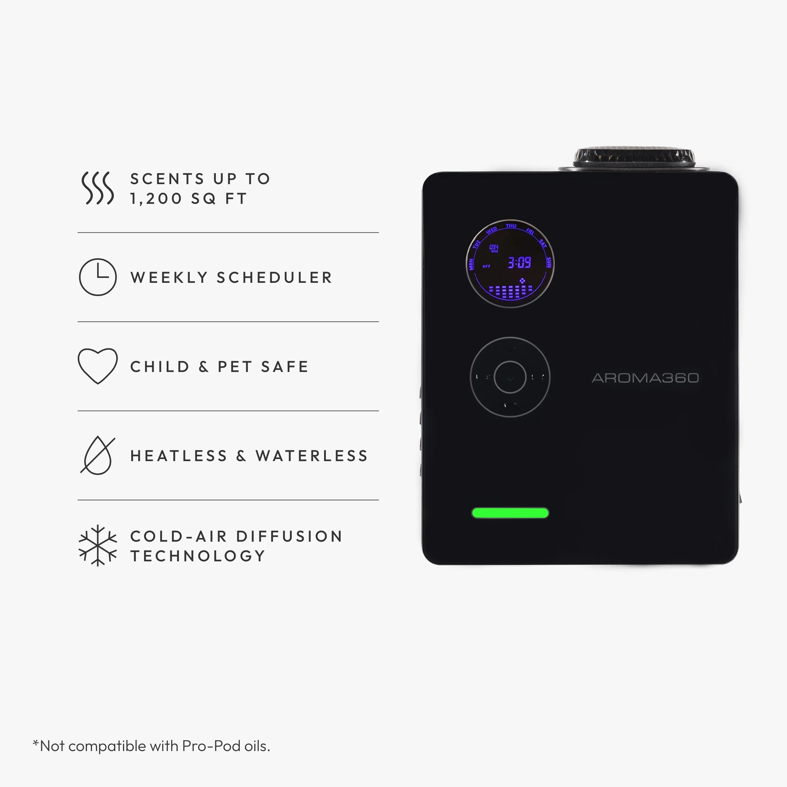 Waterless Cold Air Technology, Programmable Timer, 1,200 sq ft