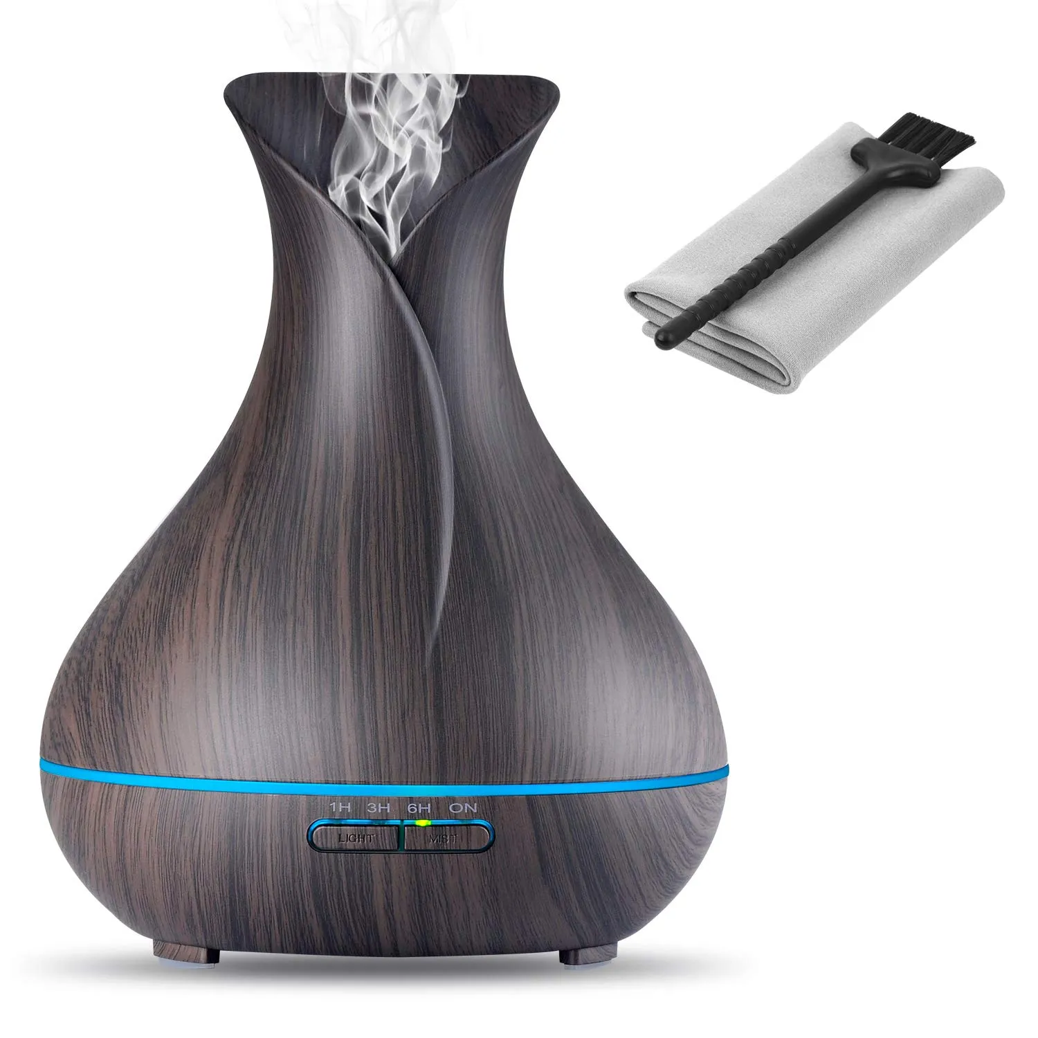 Aroma Essential Oil Diffuser - 400ml Ultrasonic Humidifier with Auto Shut-Off & Cleaning Kit