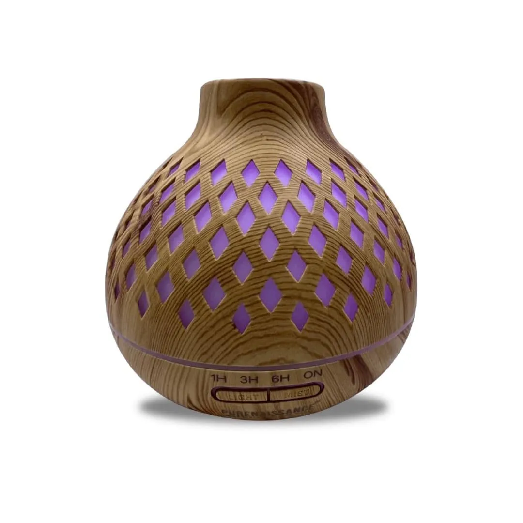 Aromatherapy Essential Oil Diffuser Purenaissance - Light Wood, 400ml Capacity, Silent Operation