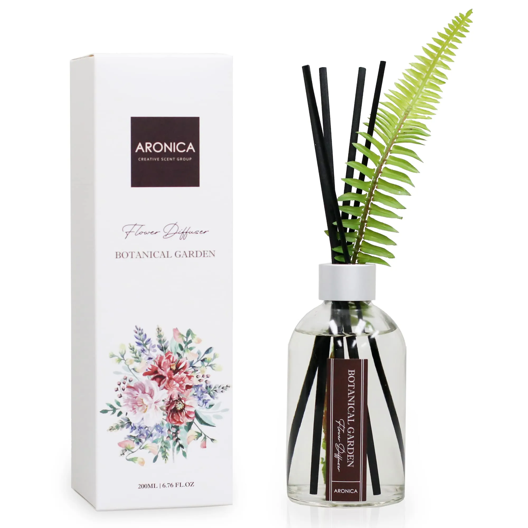 Aronica Tropical Jungle Bathroom Accessories Set, Non-Toxic Air Fresheners & Reed Diffuser