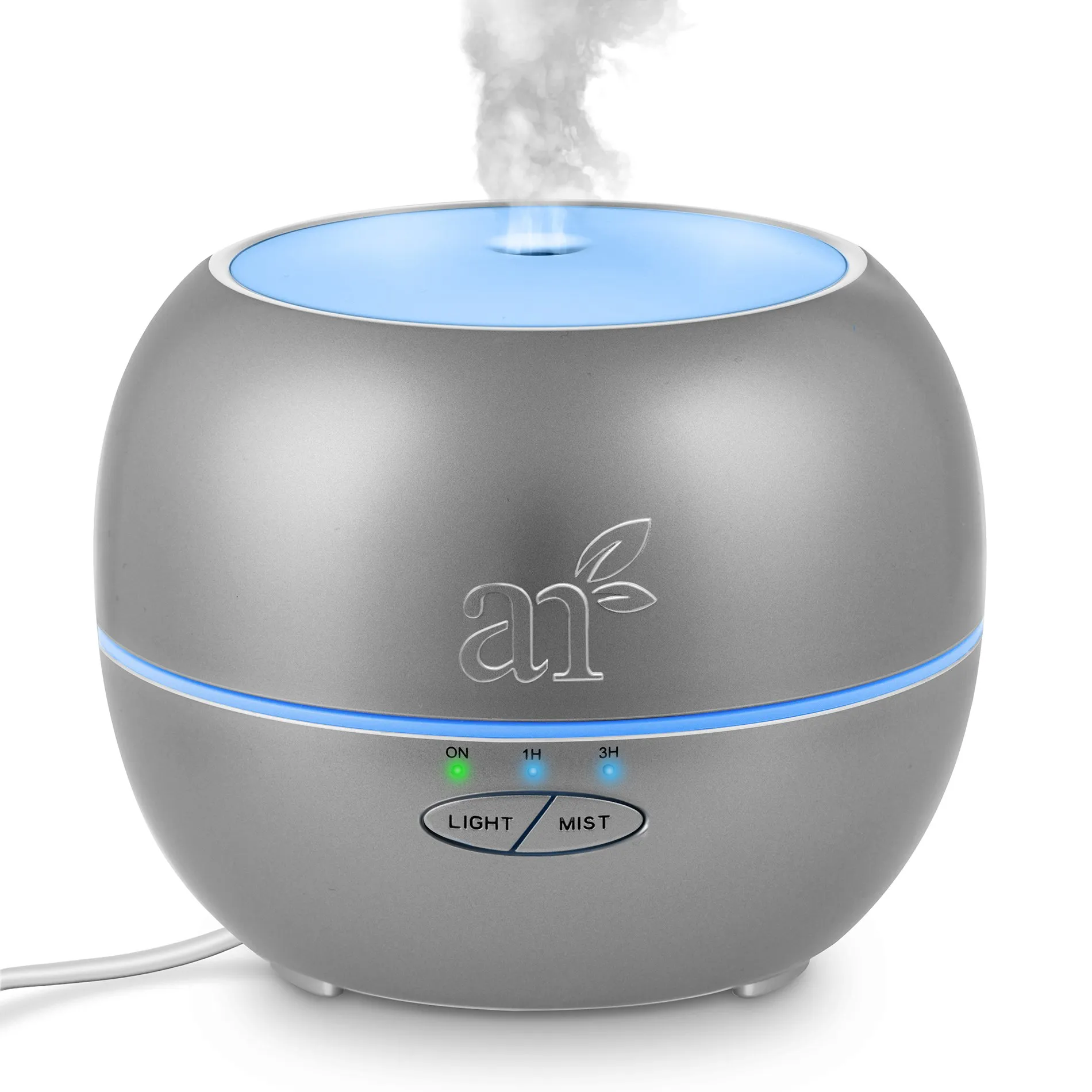 ArtNaturals Aromatherapy Essential Oil Diffuser - Silver - 150ml Ultrasonic Aroma Humidifier