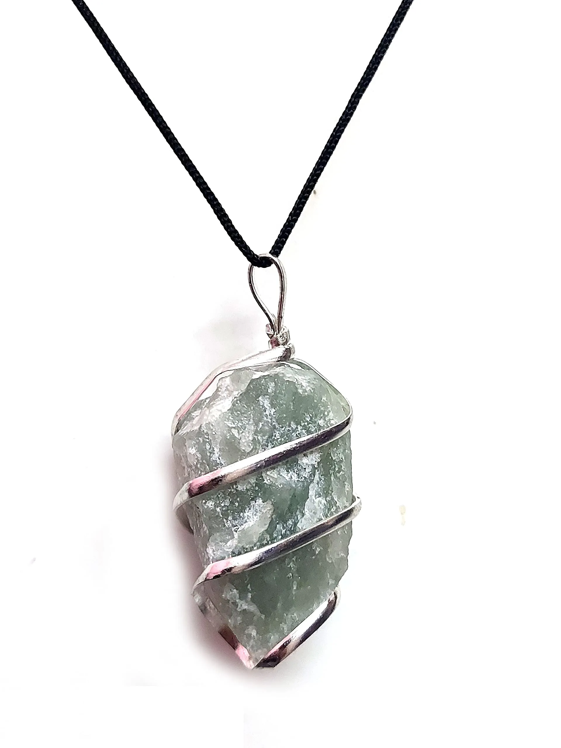 Astoghar Natural Green Aventurine Pendant 50mm for Reiki Healing, Heart Chakra, Protection