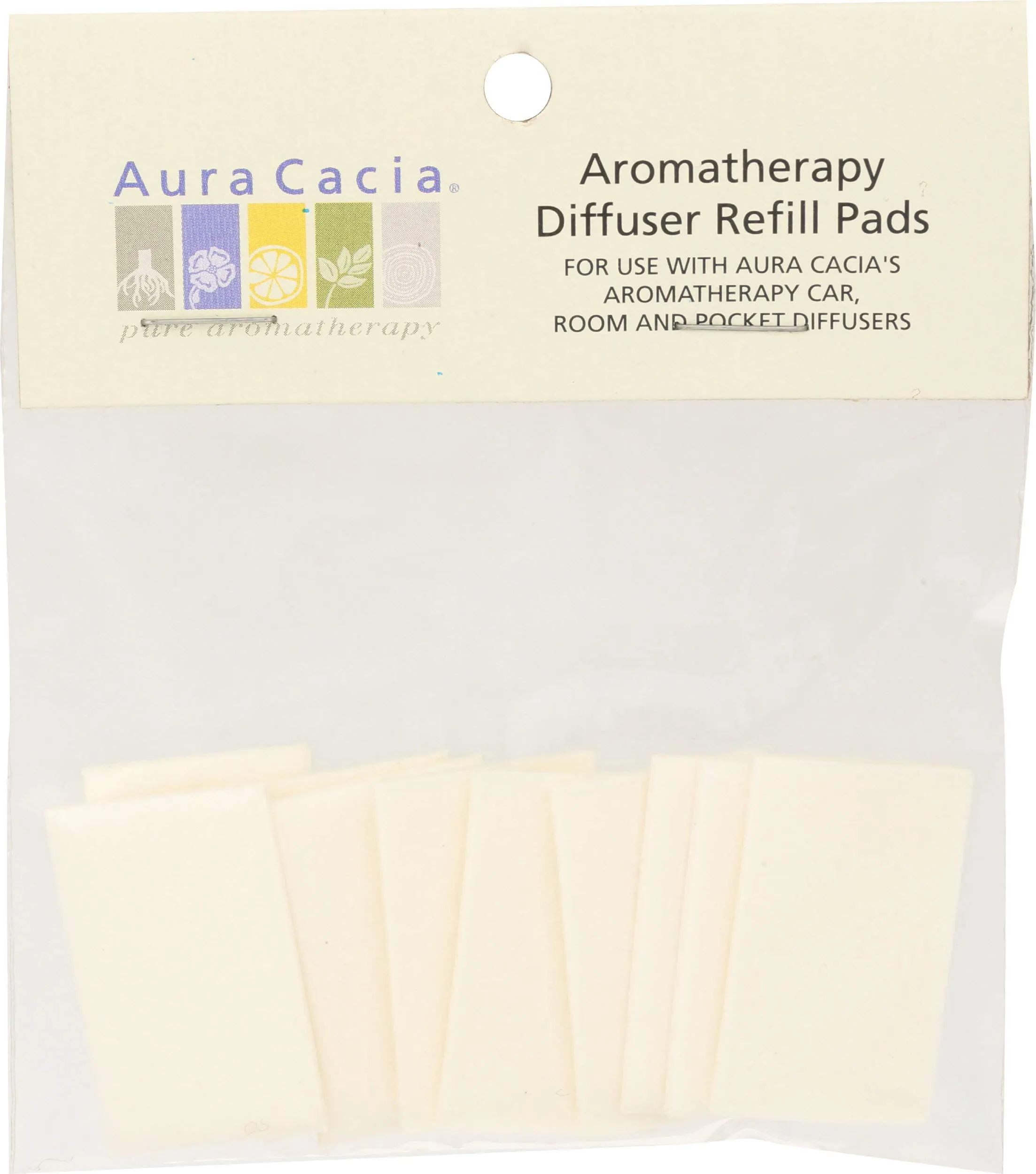 Aura Cacia Car & Room Diffuser Refill Pads - 1 Count Aromatherapy Diffuser Pads