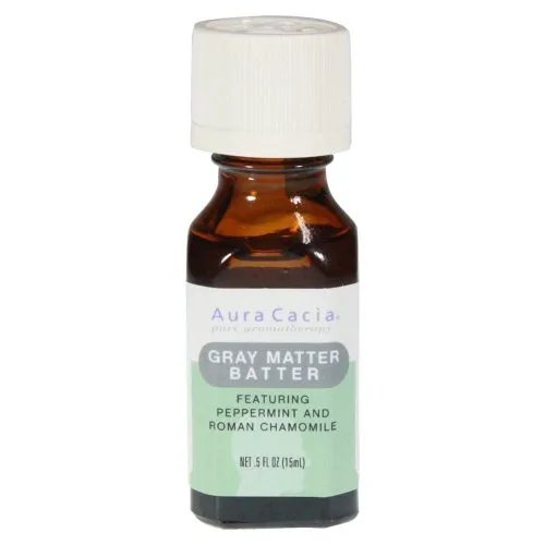 Aura Cacia Gray Matter Batter Aromatherapy Essential Solutions 0.5 fl oz Bottle