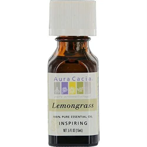 Aura Cacia Lemongrass Essential Oil - Aromatherapy, 15ml, Refreshing & Uplifting Scent