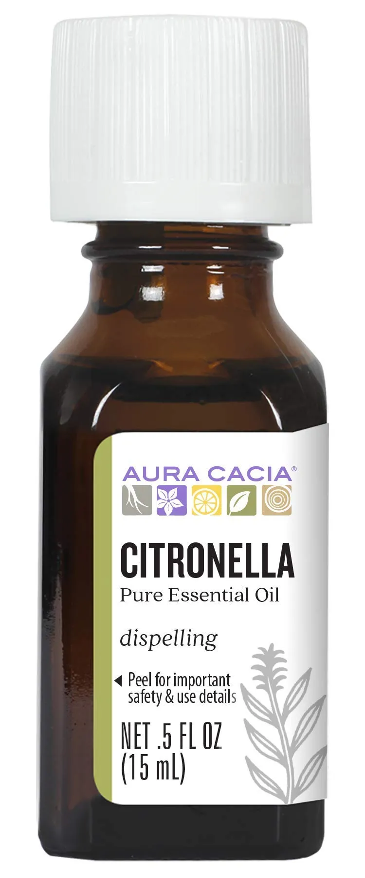 Aura Cacia Pure Citronella Java Essential Oil 0.5 fl. oz.