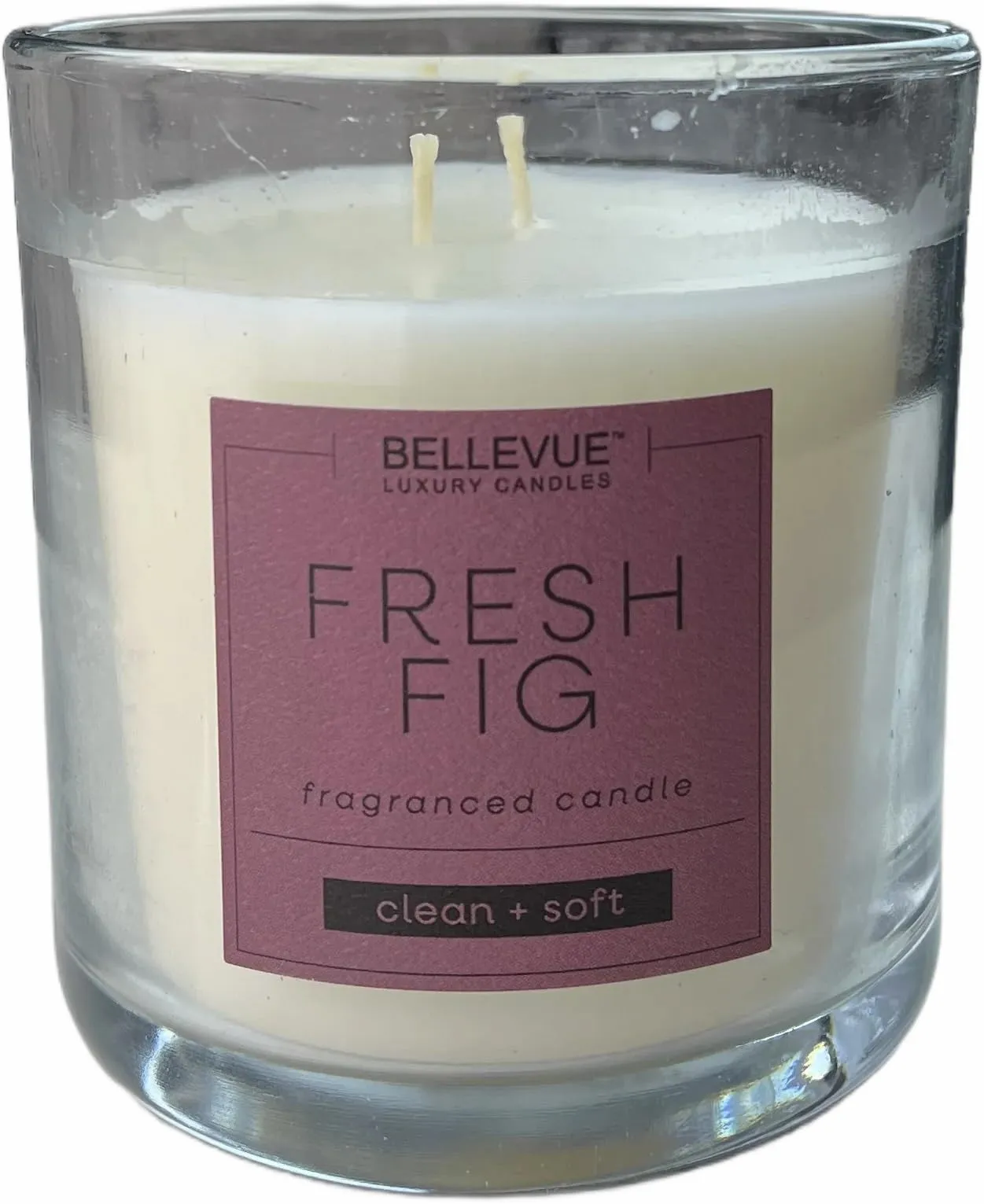 Bellevue Luxury 11OZ Fresh Fig Soy Blend Candle - Long-Lasting Aromatherapy Home Fragrance