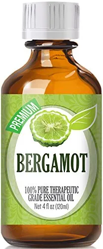 Bergamot Essential Oil 120ml - 100% Pure & Natural Aromatherapy Oil with Built-In Eyedropper