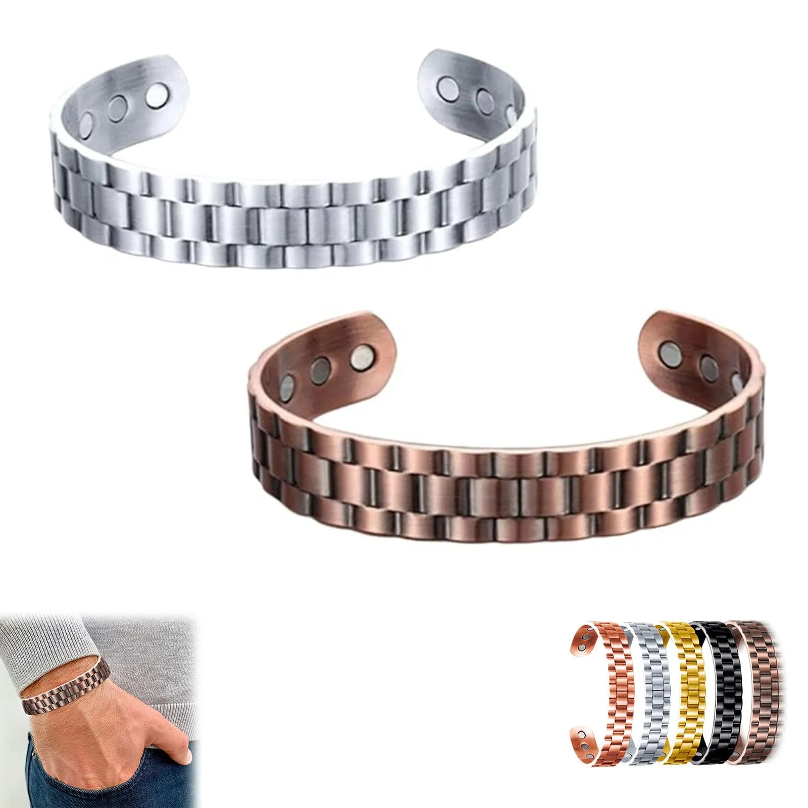 Biancat Prostapower Magnetic Copper Band Bracelet - Adjustable Unisex Design, Stylish & Durable