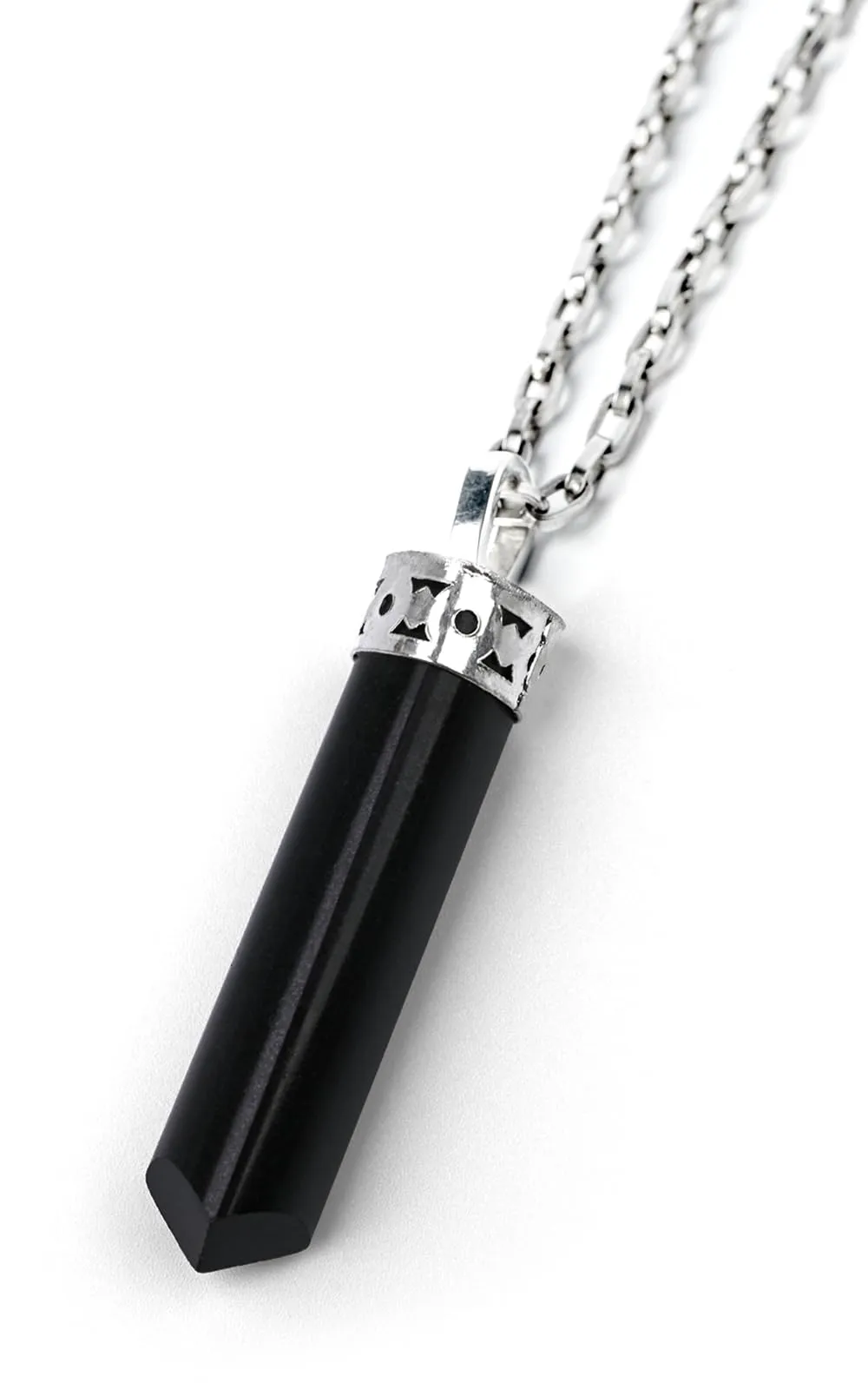 Black Tourmaline Healing Crystal Necklace - Protective Pendant for Balance & Positive Energy