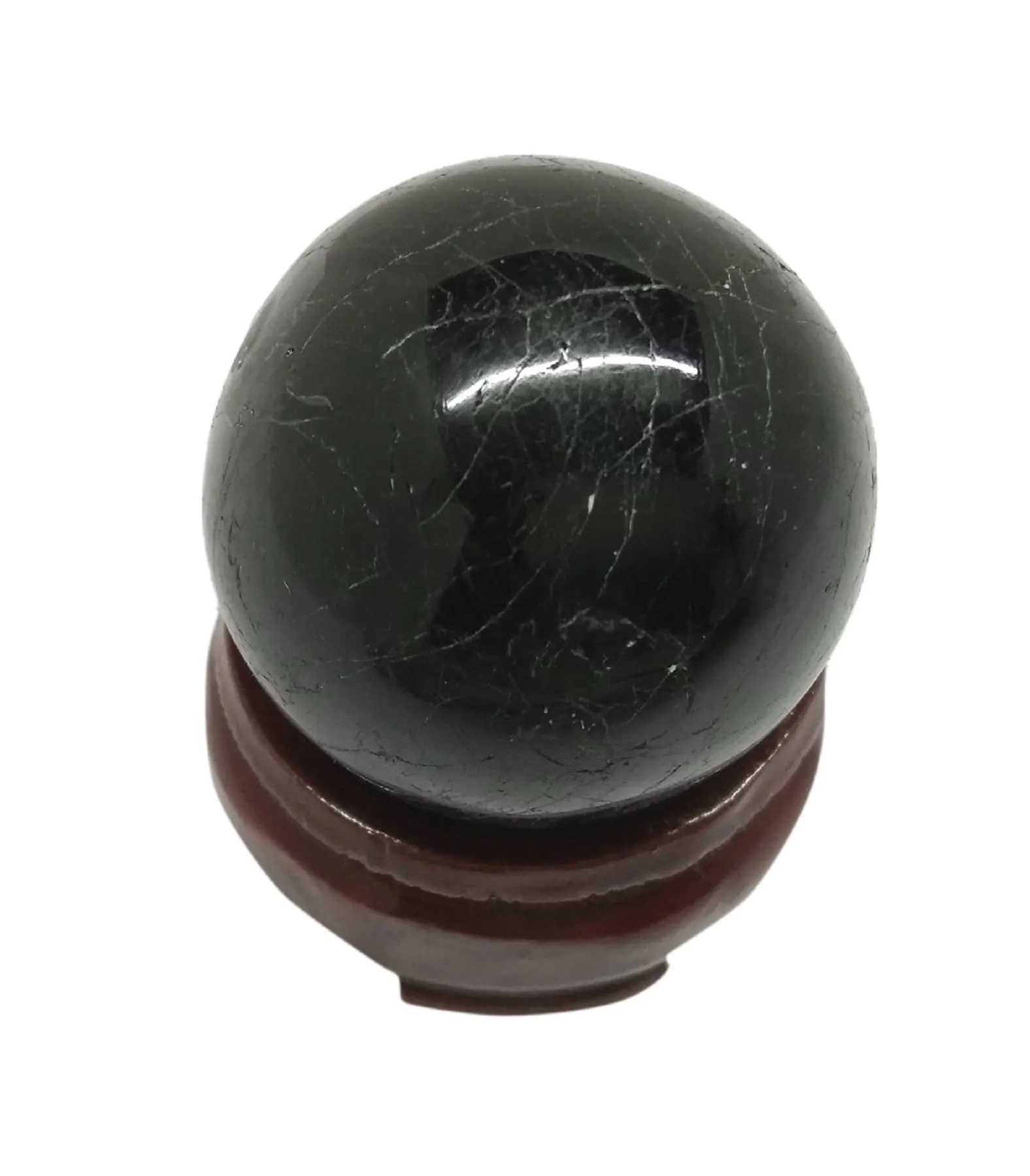 Black Tourmaline Sphere 30-35 MM Gemstone Healing Crystal for Protection & Positive Energy