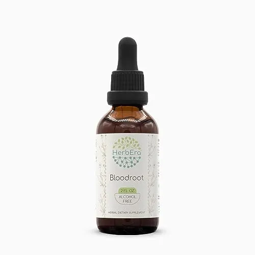 Bloodroot Tincture B60 Alcohol-Free Extract 2 Fl Oz - Natural Super-Concentrated Sanguinaria Canadensis