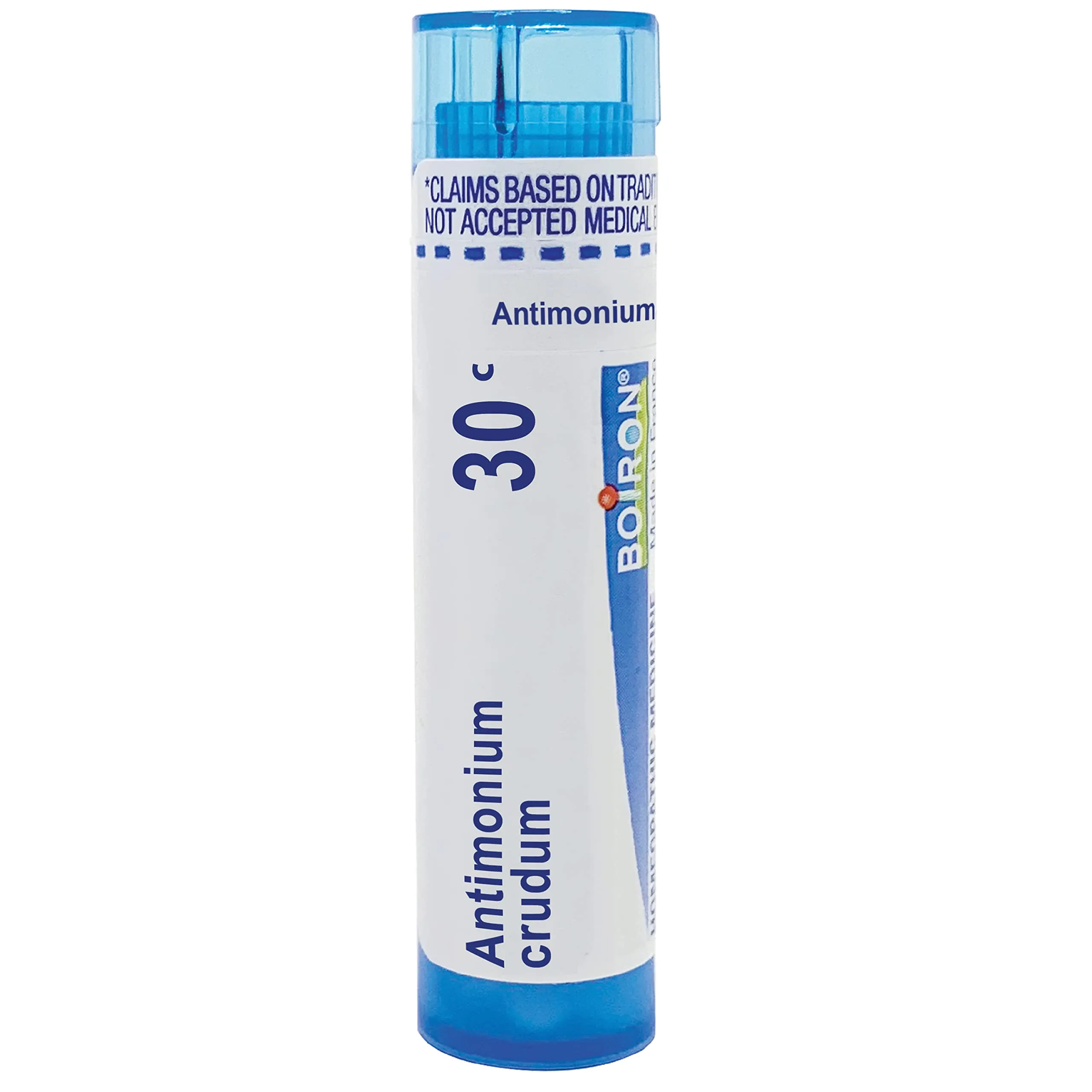 Boiron Antimonium Crudum 30C Pellets - Homeopathic Relief for Indigestion, Non-Drowsy