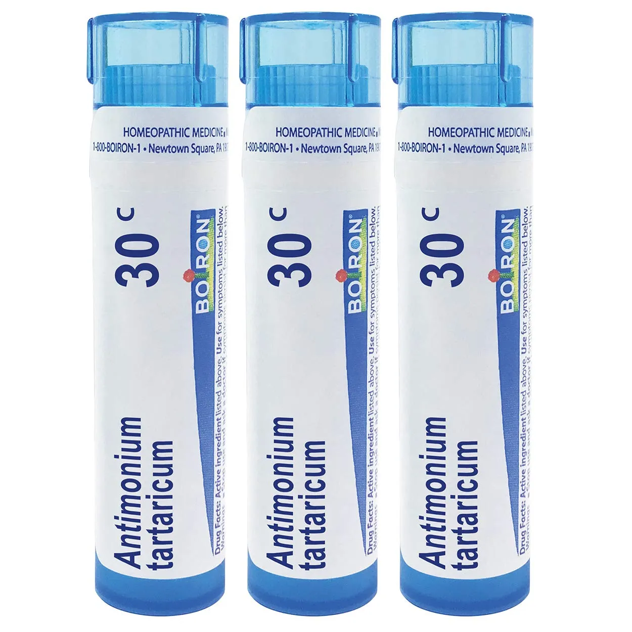 Boiron Antimonium Tartaricum 30c Homeopathic Cough Relief, Non-Drowsy, 3 Count